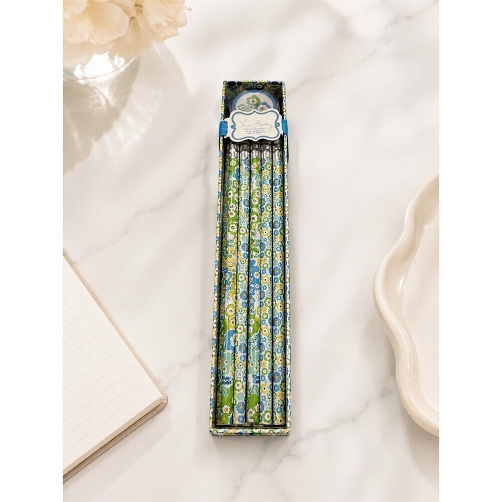 Vera Bradley Pencil Box Set English Meadow Floral Print Pencils preppy gift